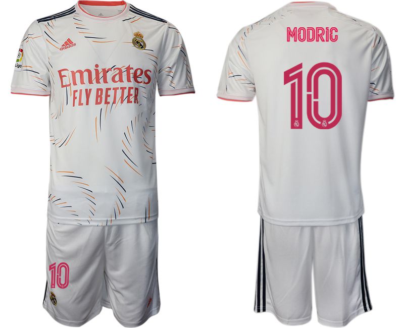 Men 2021-2022 Club Real Madrid home white #10 Adidas Soccer Jersey